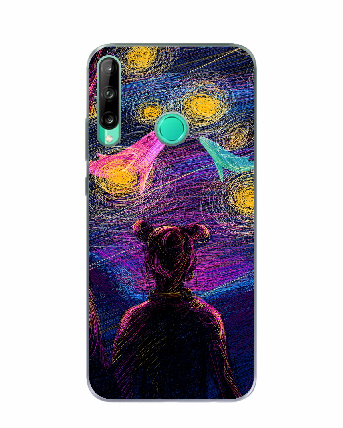 Силиконовый чехол Мобилиус на Huawei P40 lite E / Honor 9C рисунок Космос |