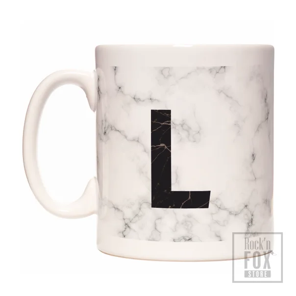 Кружка с буквами F дизайн тропическим цветком|Кружки| |