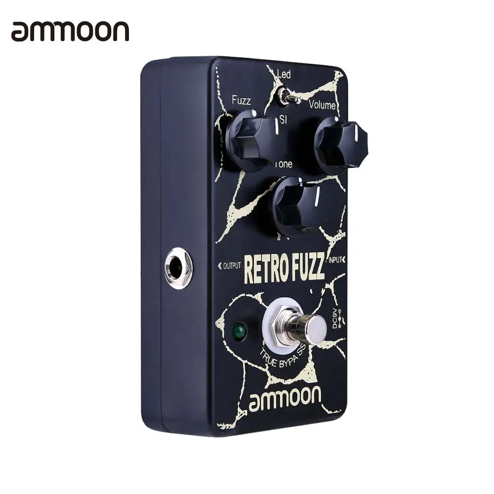 Аналоговая педаль для гитары ammoon RETRO FUZZ 2 режима реальный байпас аксессуары из