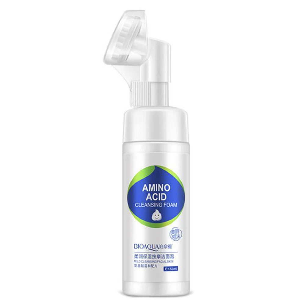 Массажная очищающая пенка с аминокислотами для умывания щеточкой BIOAQUA Amino Acid