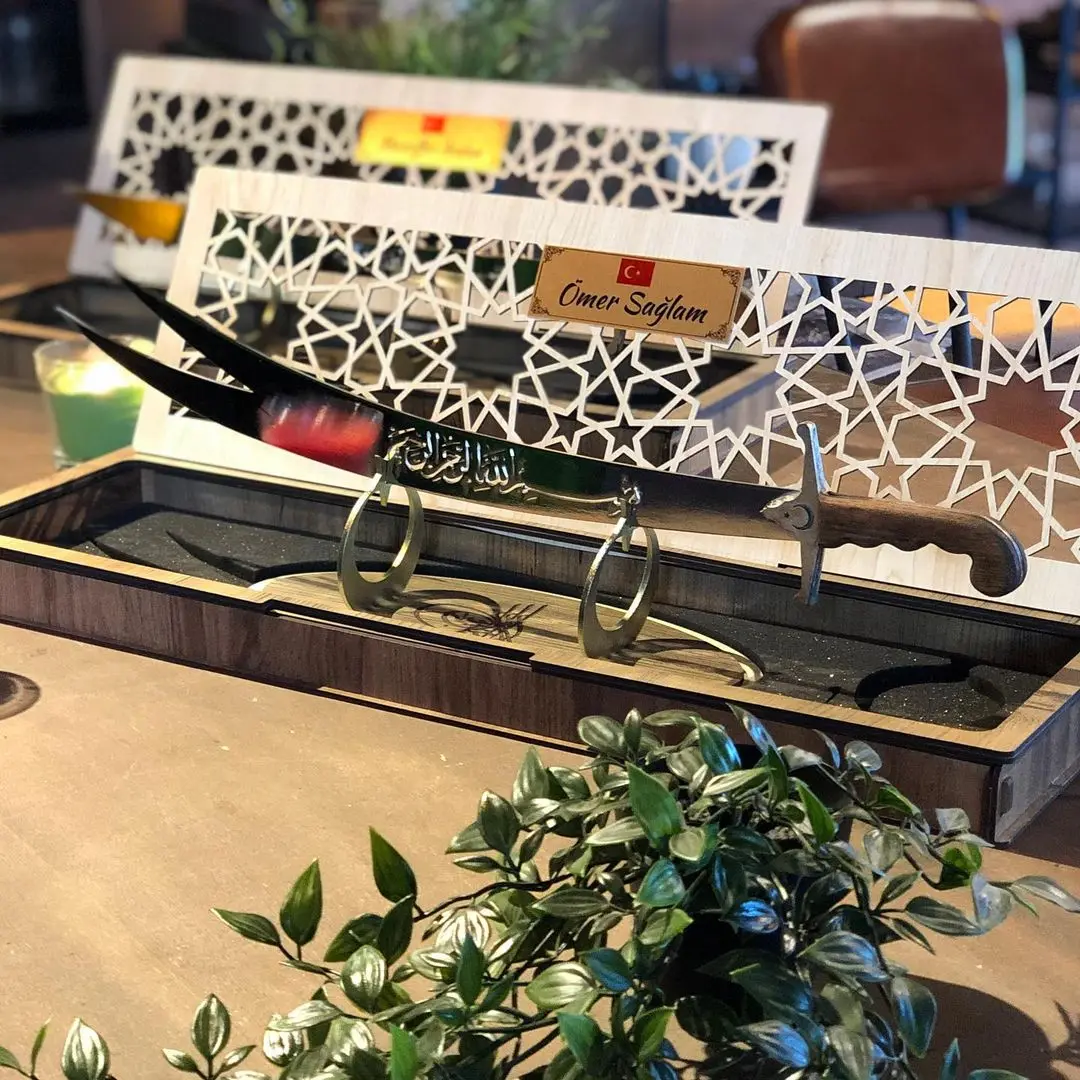 

islamic gift saudi arabia gift father grand Sword Handcrafted Sword Handmade Gift & Dcor Ottoman Sword Wood Box Turkish sword