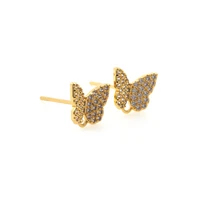 cz butterfly earring %ef%bc%8cgold filled earrings%ef%bc%8c simulated diamonds butterfly earrings