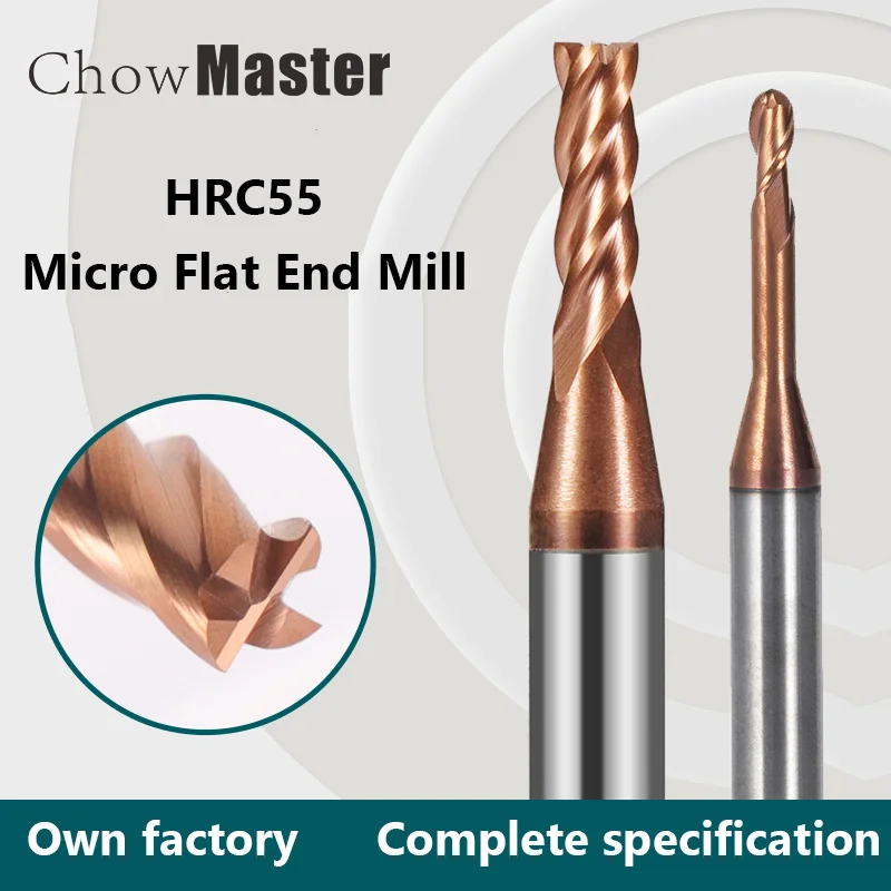 Микро карбидная Концевая фреза 2xD резак для обработки ребер ЧПУ глубокая длинная