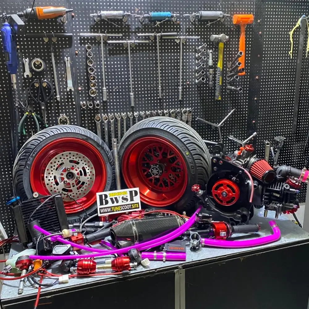 RUCKUS 250cc Swap Kit Full Complete Engine Set Cylinder 70mm Four Valves IN25/EX23 By BWSP STUDIO Black Edition Scooter Motor | Автомобили