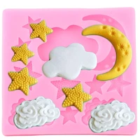 cloud star moon silicone molds baby birthday cupcake topper fondant cake decorating tools candy clay chocolate gumpaste moulds
