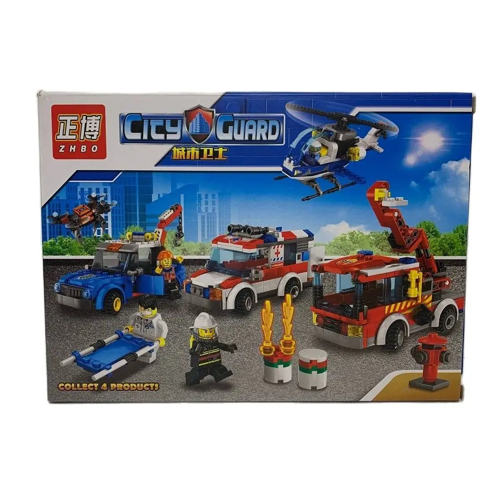 constructor Designer City set of machines defenders 4in1 city guard zhbo No. 5536 725 parts |