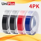 UniPlus 4PK, замена детской 3D тисненой этикетки, лента 9 мм, черная, синяя, красная для фототехники Motex E101 E202