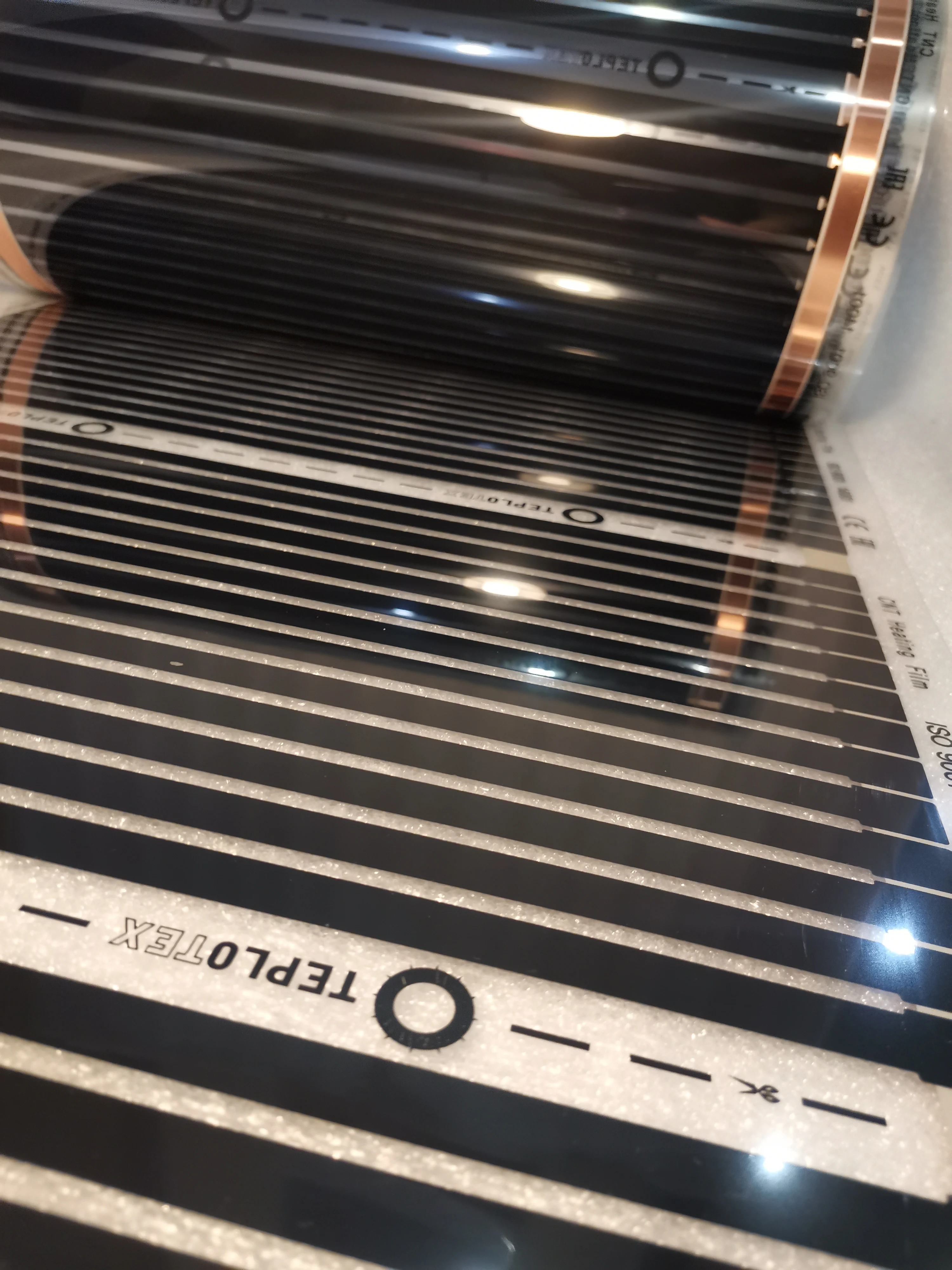 Heating film width 50 cm for warm floors walls ceiling incubator floor infrared Warm heating on cut Yu. Korea laminate any wall |