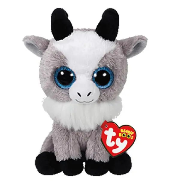 Goat Ty Beanie плюшевые куклы животных Единорог Сова Жираф мягкие игрушки пингвин летучая мышь кошка Boos собака 15 см - Цвет: Goat