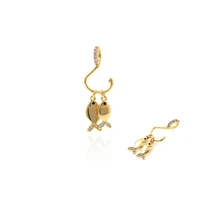 pisces brass pendant micro pav%c3%a9 cz goldfish necklace pisces charm ocean fishing jewelry animal bracelet 25 5x9 1mm