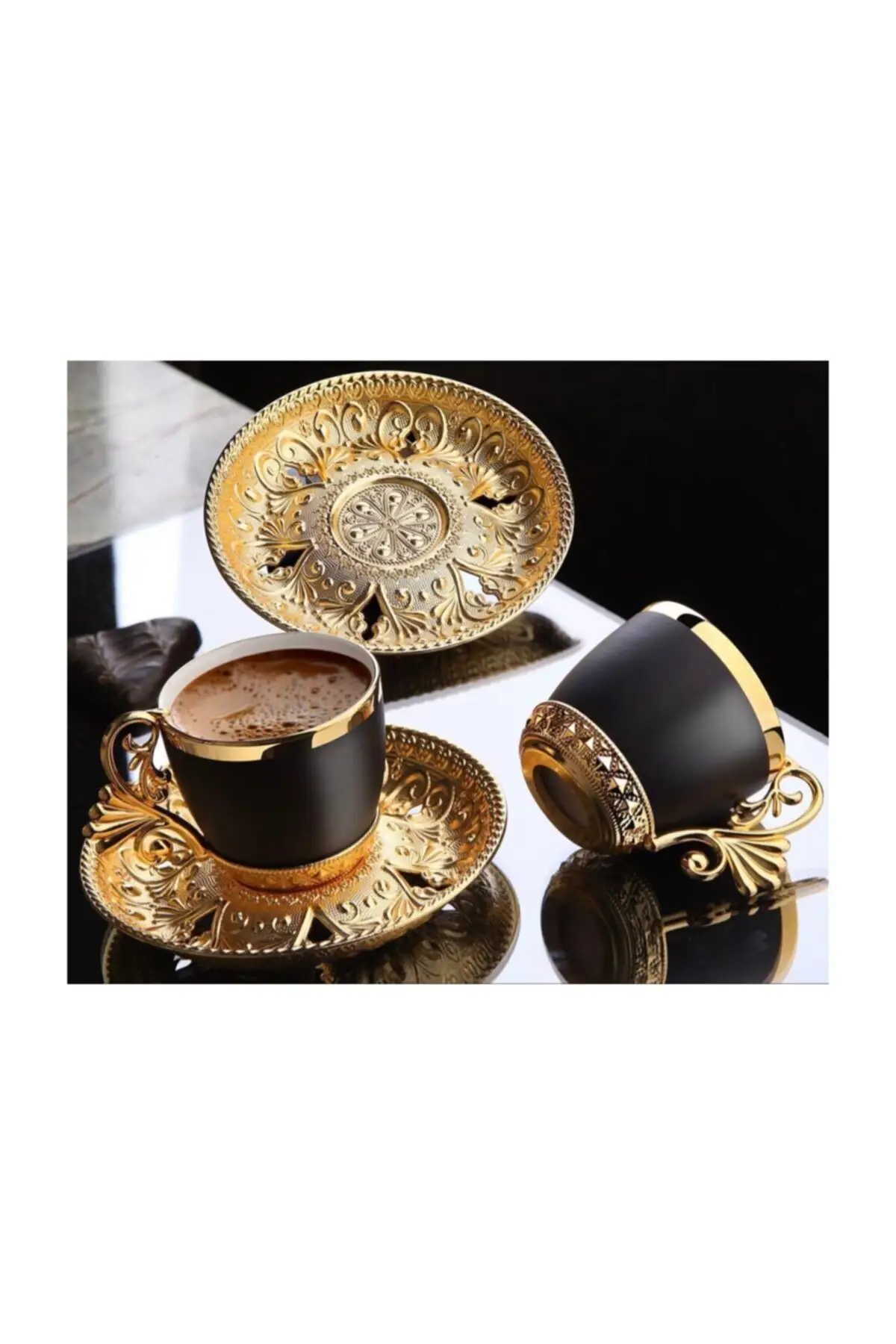 

ADDING PLEASURE TO YOUR KITCHEN DECORS WITH ITS CHIC DESIGN Lal Elegans Coffee Set Gold FREE SHİPPİNG