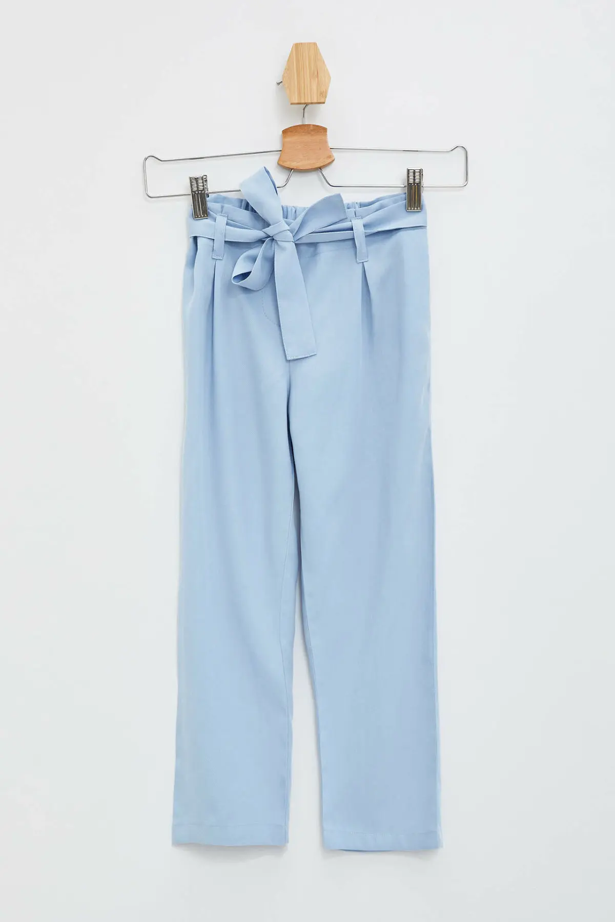 DeFacto/модные брюки с ремнем для девочек детские повседневные Прямые джинсовые