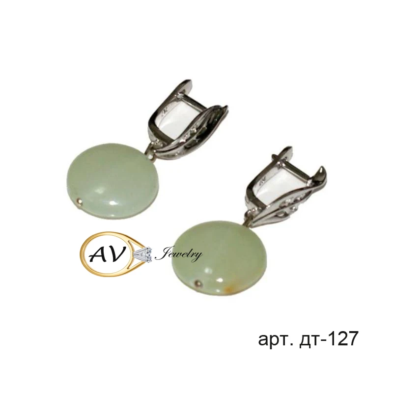 Оникс Стерлинговое Серебро 925 модные Круглый висячие серьги для женщин