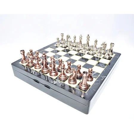 

Luxury Metal Chess set-First-Class Chrome Plated Coffer