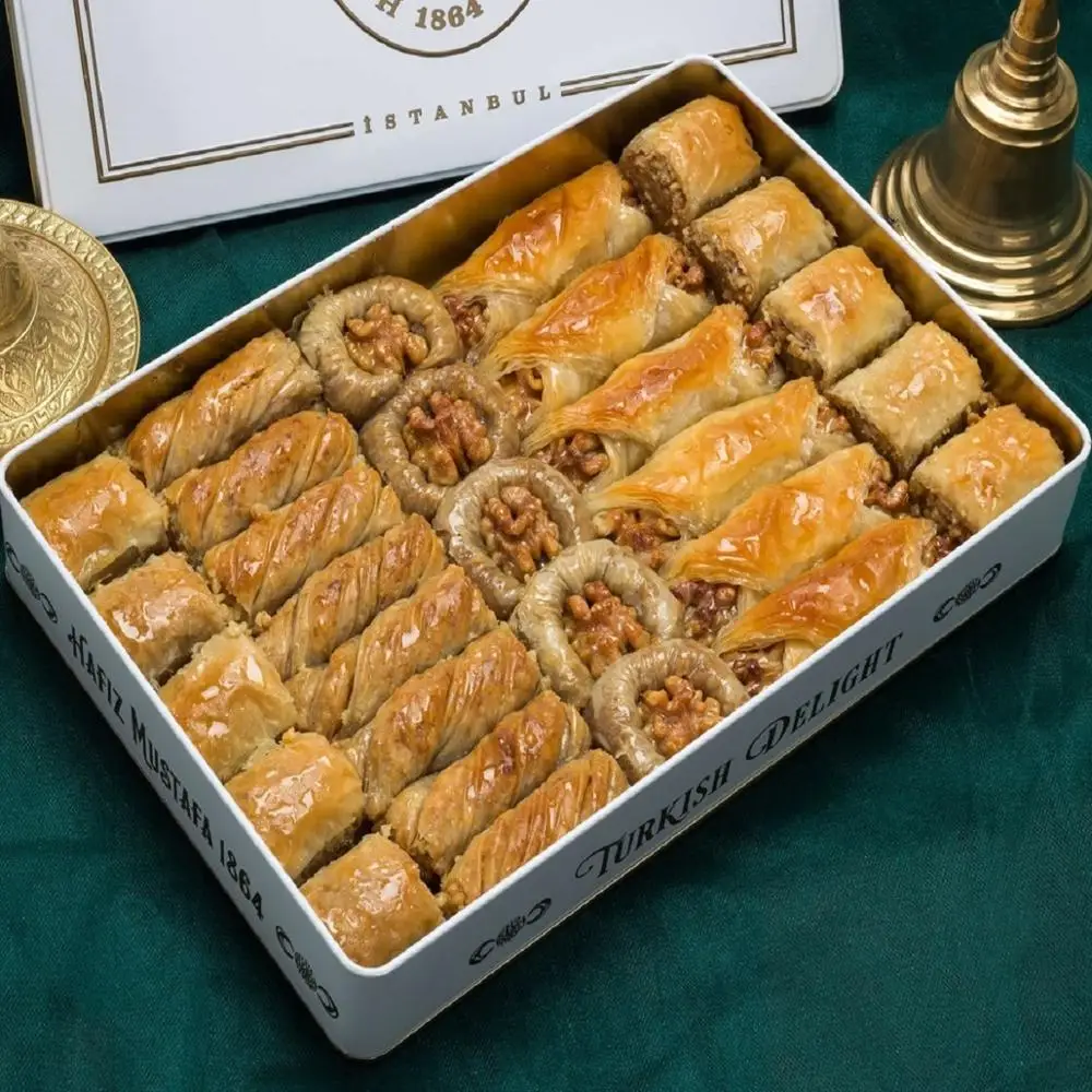 

Традиционная Свежая вкусная Высококачественная Турецкая баклава с грецким орехом. Десерт баклава Турецкая известная марка орех баклава