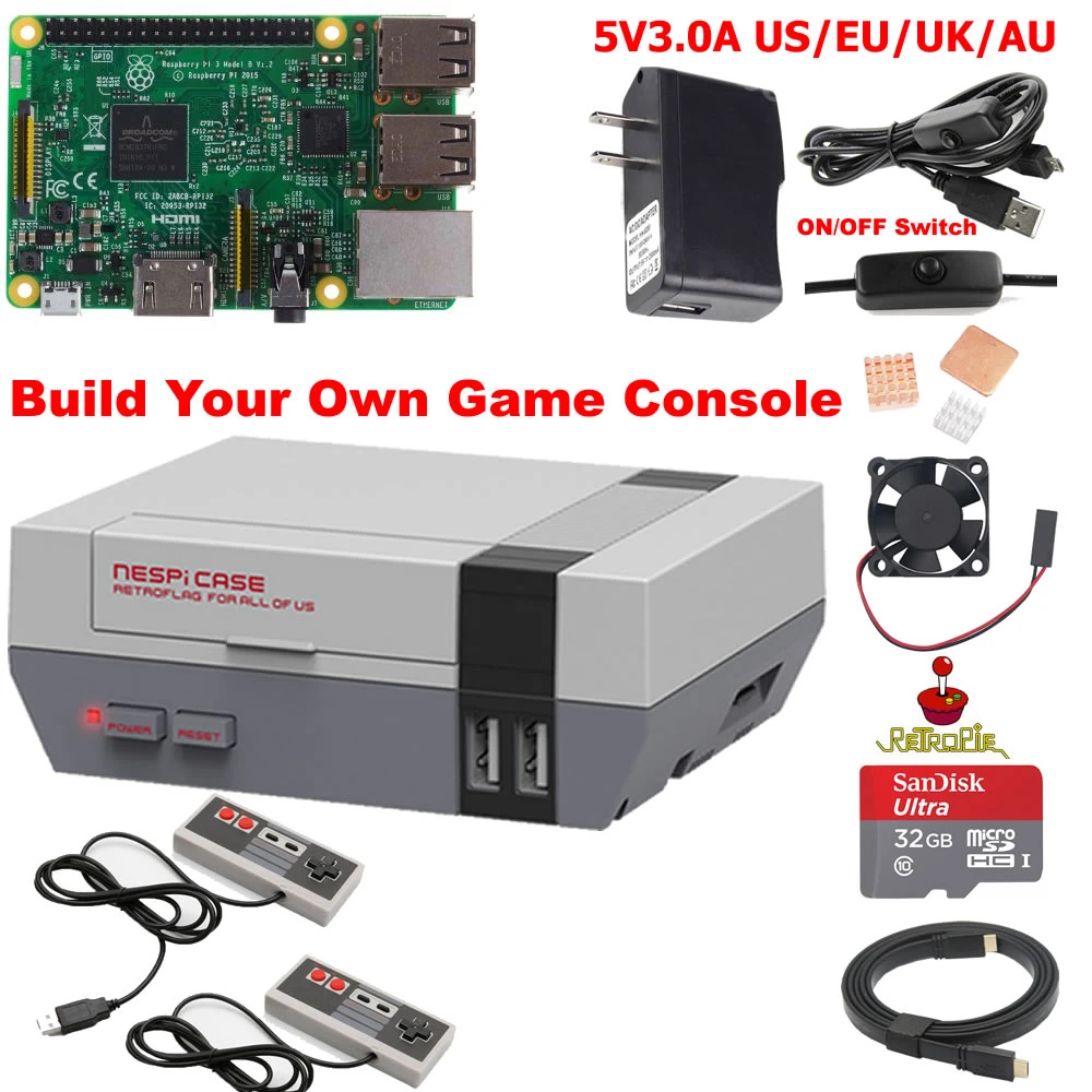 Raspberry Pi 3 Model B игровой комплект G3B01 - Комплект: Комплект 3