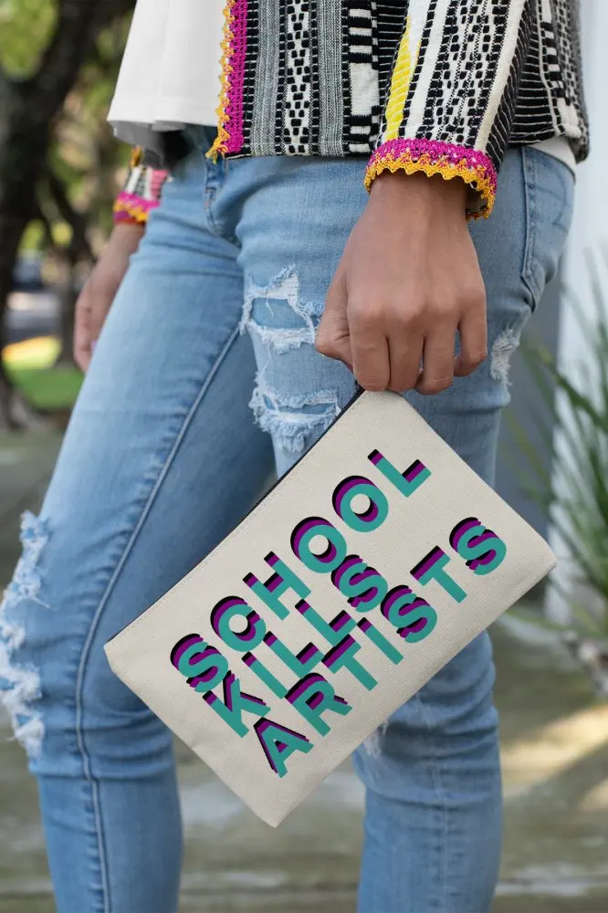 Angemiel клатч школа убивает Портфолио художника ручная сумка для макияжа|Очки