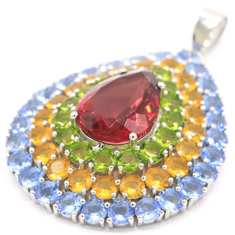 53x37 мм разноцветный большой драгоценный камень в форме капли для женщин