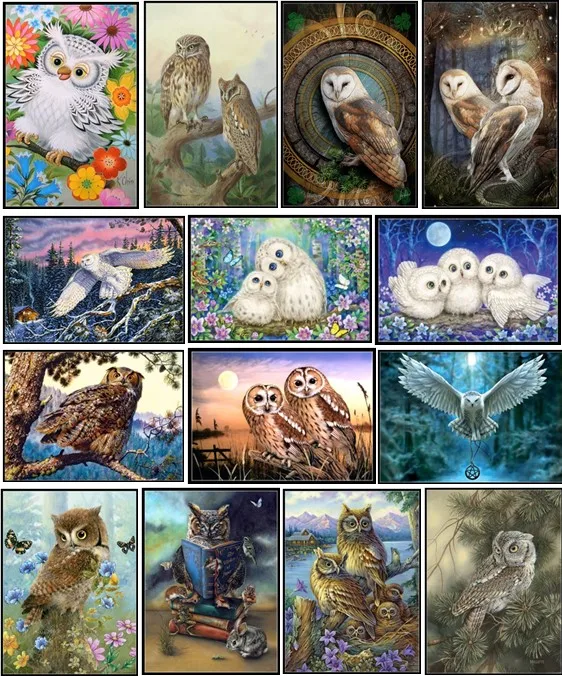 Наборы для вышивки крестиком 14 ct DMC DIY Искусство ручной работы Декор Совы