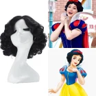 Парик для косплея Белоснежки Ebingoo, для женщин, синтетический, короткий, с кудрявыми волосами, для Хэллоуина, вечевечерние