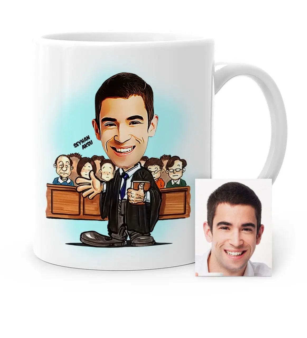 

Персонализированные адвокаты мультфильм белая кружка чашка-5