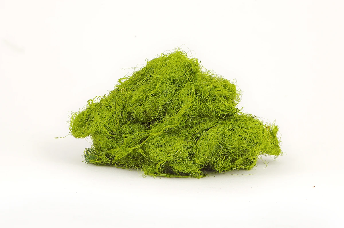 Шелковые волокна (нити) сари длинные однотонные №1004 20г | Felt