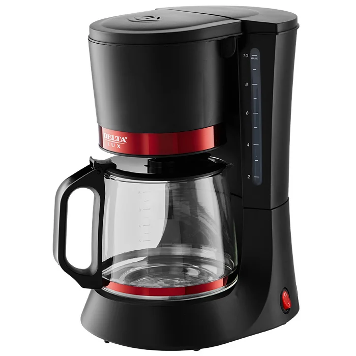 Кофеварка DELTA LUX DL 8152 черная с красным|Кофеварки| |
