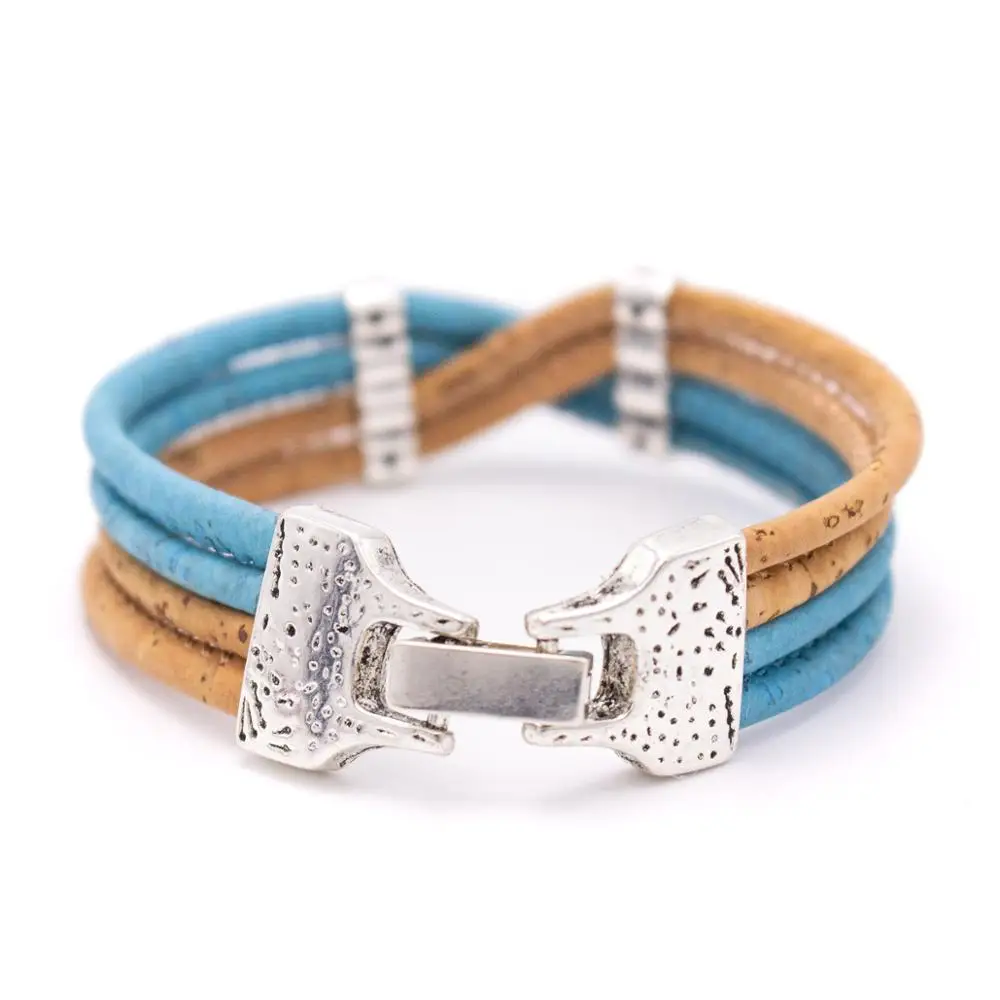 

Cork jewelry cork bracelet for women colorful Cork handmade Original bracelet BR-458-MIX-5