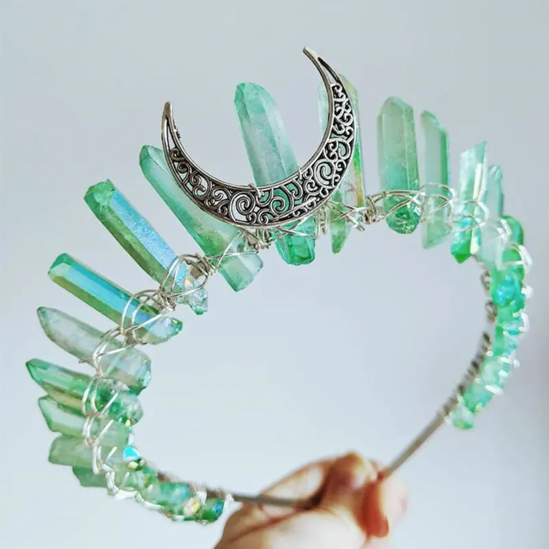 Популярная винтажная повязка для волос в виде Луны и волшебника этническая Тиара