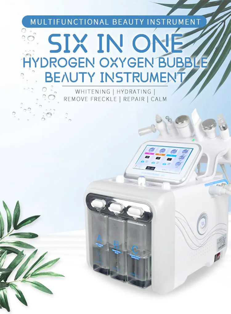 АКЦИЯ 20% скидка 6 в 1 гидродермабразия hidrafacial для лица и тела радио частота H2O2 Аква машина для красоты лица