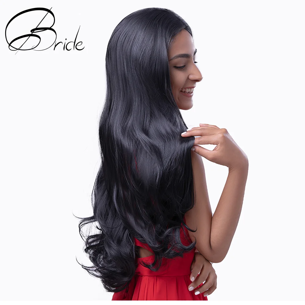 Парик для косплея невесты длинный волнистый парик женщин синтетический