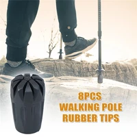 8pc thickened outdoor trekking pole rubber tips walking parts stick ends walking sticks protective case
