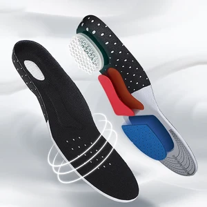 Cuttable Silicone Insoles For Shoes Sole Mesh Deodorant Breathable Cushion Running Insoles For Feet 