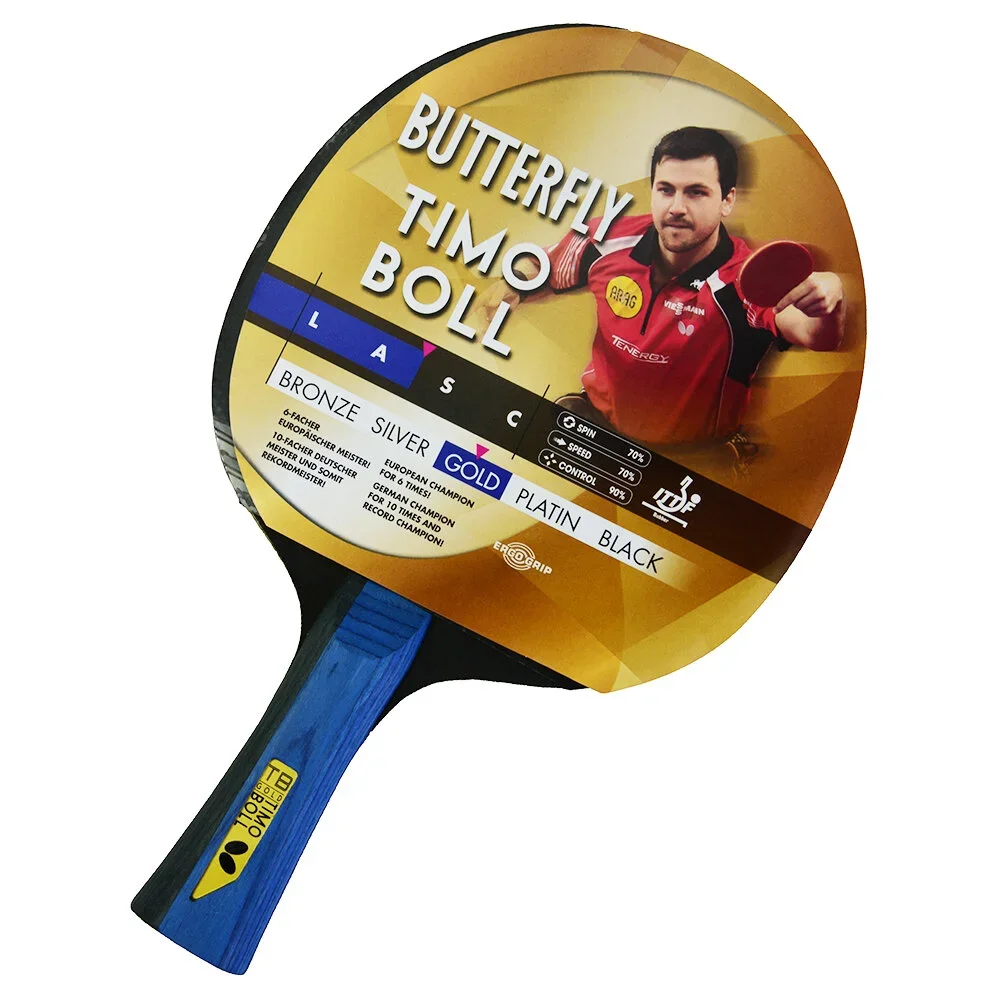 Золотая Утонченная ракетка для настольного тенниса Butterfly Timo Boll Edition одобренная ITTF