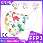 Маски N95 Детские 4 слоя, дышащие Мультяшные 3d-маски kn95, FPP2, 10 шт.