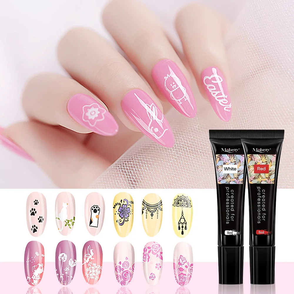 

Mobray Nail Stamper Set Jelly Head With Scraper Nail Art Template Print Silicone Stamping Poly Tools Manicure Accessories Set
