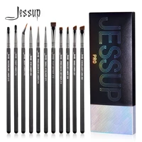 jessup eyeliner brushes set11pcs professional eyes brushes set tapered angled flat ultra fine precision eyeliner brush t324