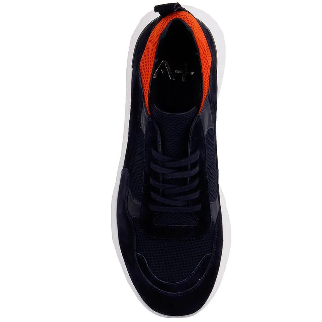 Sail Lakers-темно-синие замшевые кожаные мужские кроссовки