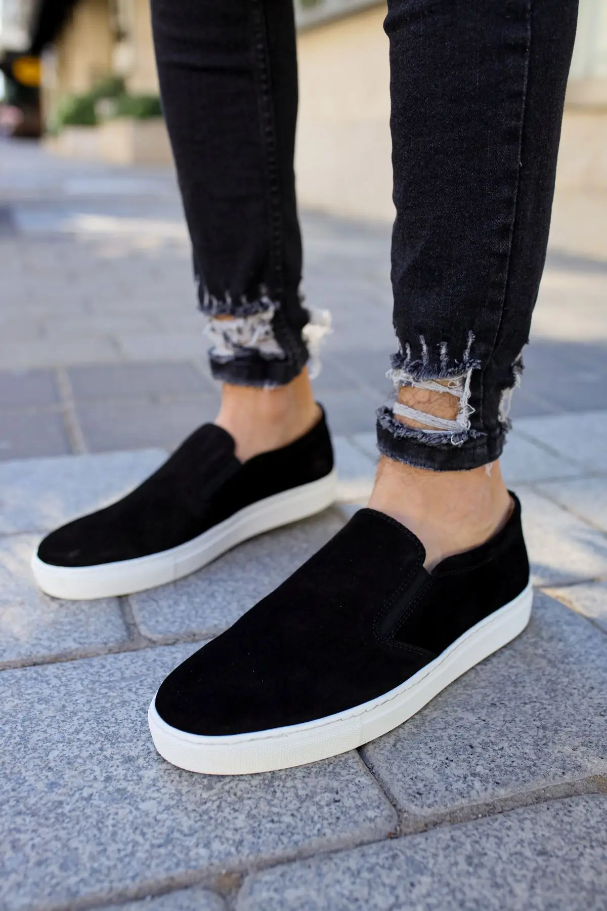 

Premium ONLY Men's Summer 2022 Season's Genuine Nubuck Suede Leather Shoes Casual Loafers Fashion Slip-on Eva Sole Rubber Breat