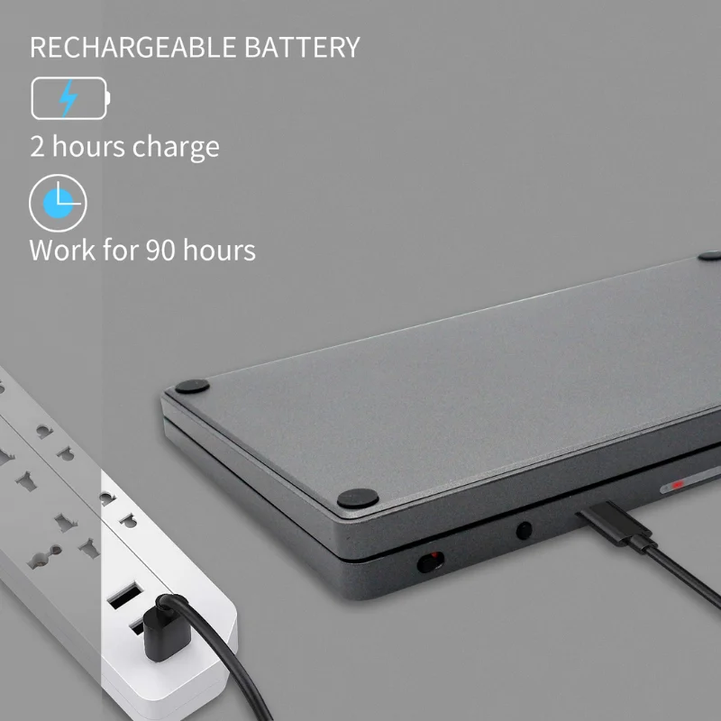 ergoage bluetooth double folding portable keyboard with numberic key pad phone tablet laptop desktop pc office working mate blk free global shipping