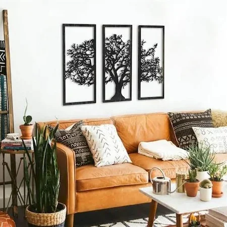 Тройной набор ивового дерева дизайн три пика 33 Х80 см 3d настенная табличка