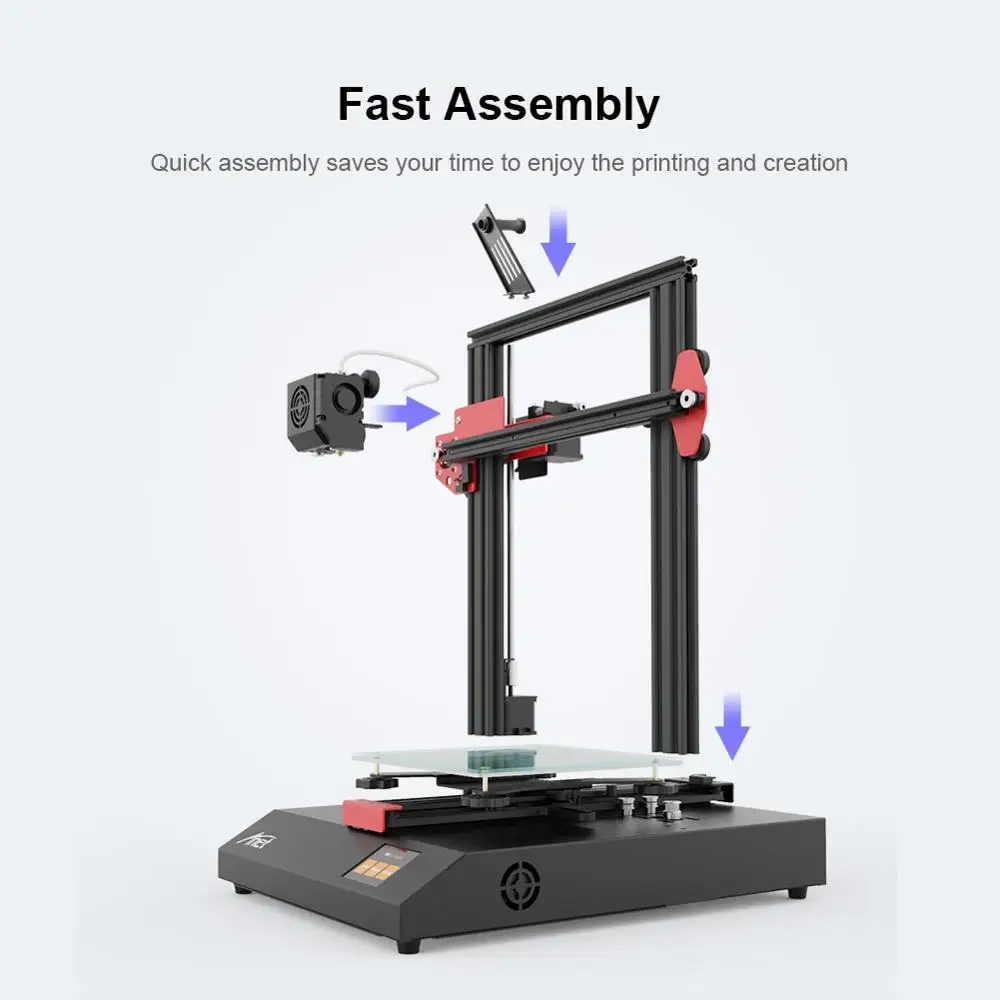 Anet ET4 FDM 3D принтеры DIY Kit частично собран Алюминий сплав Frame размера плюс 220*220*250 мм с