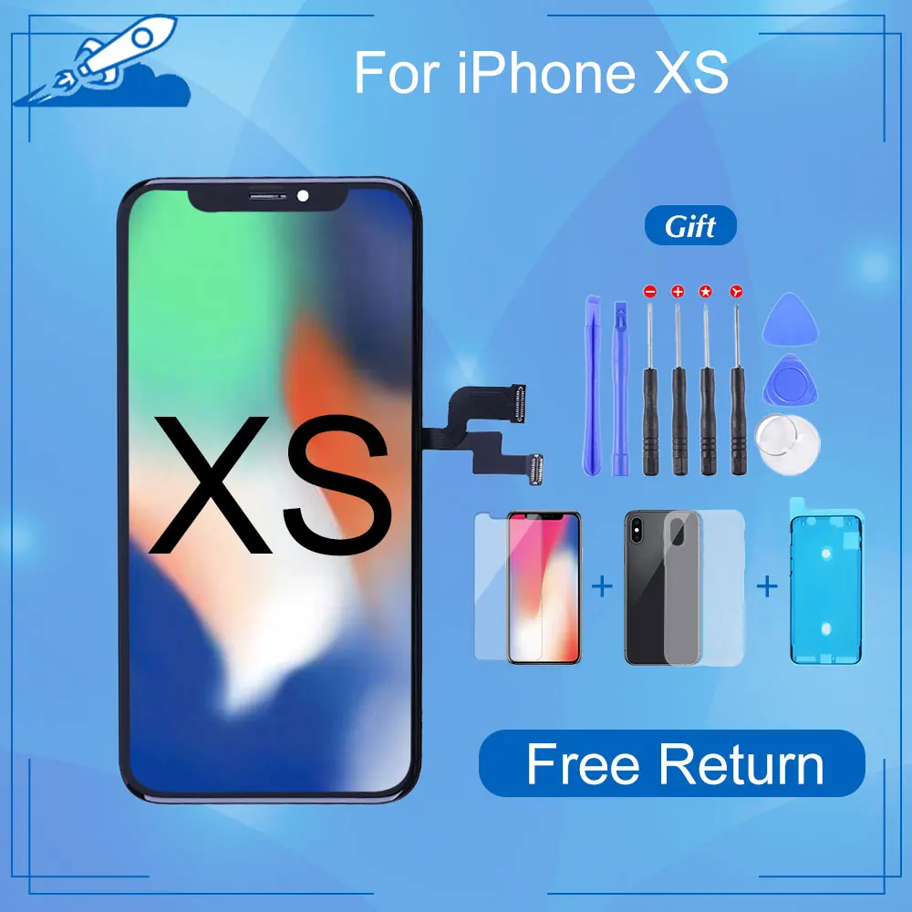 Сенсорный ЖК дисплей в сборе для iPhone XS Замена 3D Force Touch без битых пикселей с