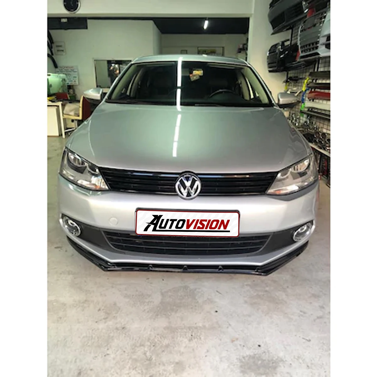 Volkswagen VW Jetta MK6 2010 2018 губа переднего бампера автомобиля 3 шт. глянцевый черный