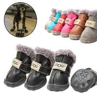 4pcs winter pet dog shoes for dogs waterproof anti slip puppy shoe for small dog cat cozy warm dog boots chihuahua pets products