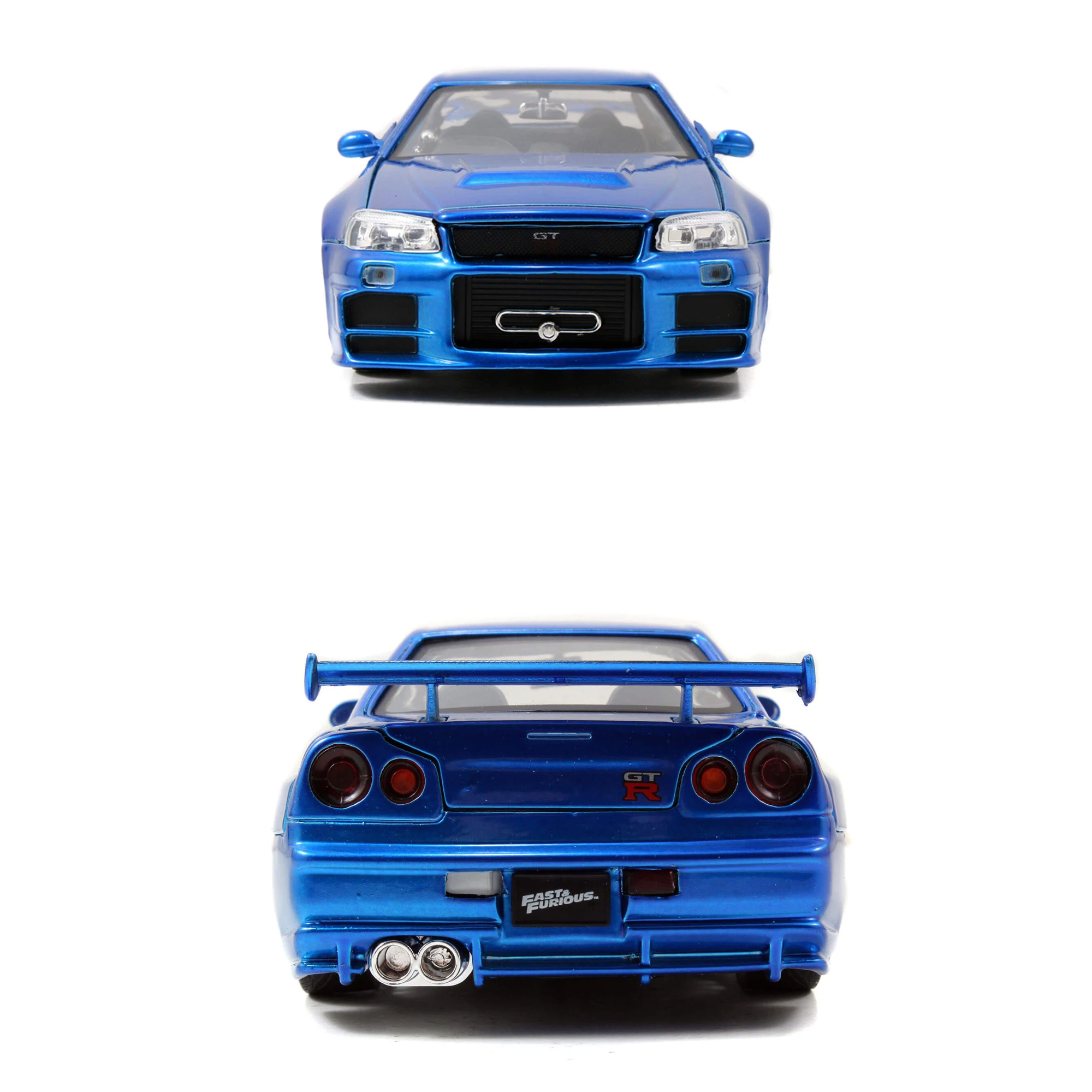 Металлический Чехол Jada Форсаж-Бриан 2002 Nissan Skyline GT-R (BNR34) (1:24) Blue Edition JDM Street Drift Super Cars |