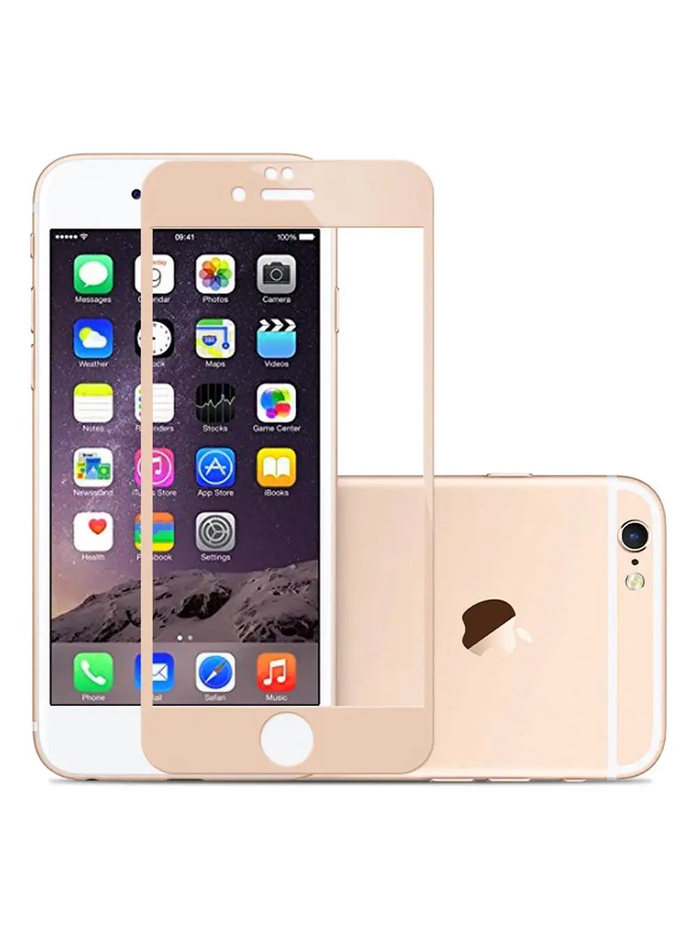 Защитное стекло 3D Full Glue для Apple iPhone 7 / 8 залотая рамка|Защитные стёкла и плёнки