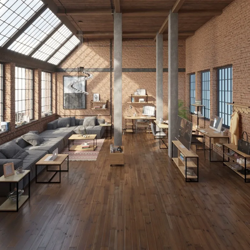 Этажерка приставная WOOD&ampSTEEL в стиле лофт 3 яруса 90x30х60 см | Console Tables