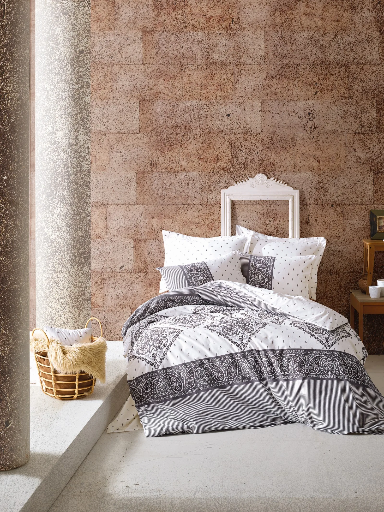 

Turkey duvet linen sheet printed plaid linen double queen king duvet covers sets of bed linen, 100% cotton, bedroom, pillow case