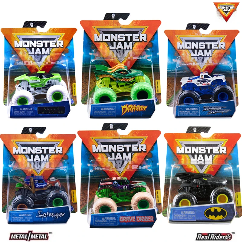 

Monster Jam 1/64 Monster Trucks Toys For Children Metal Case Original Gift Kids Real Car Model Multi-Choice Hot wheels Licensed